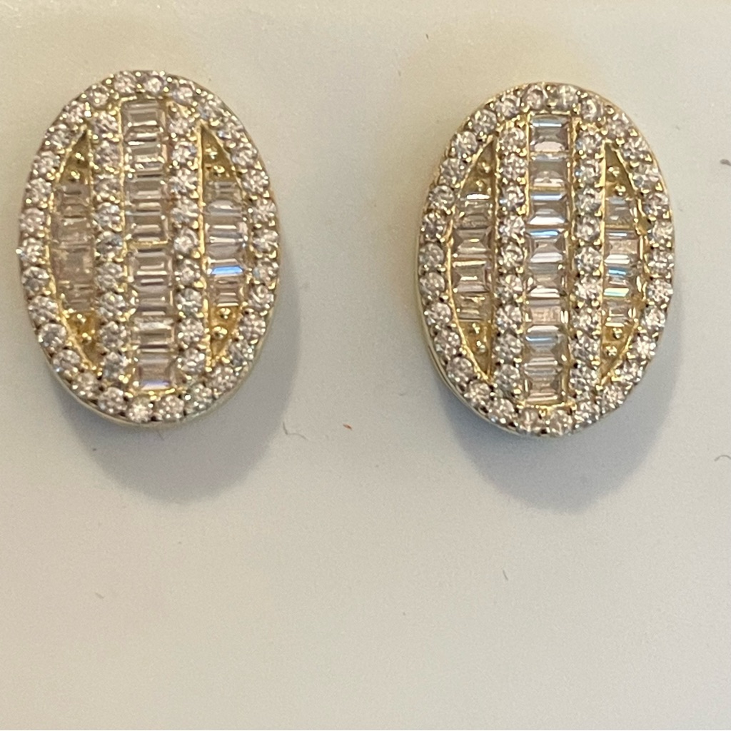 14kstunninggold Pave Diamond Earrings